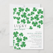 Invitation Shamrock Romance Lucky dans Love Heart Fête des ma (Devant)