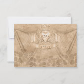 Invitation Shamrock traditionnel irlandais Claddagh Ring & Ha (Dos)