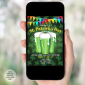 Invitation Shamrock vert de la fête de la bière St Patrick