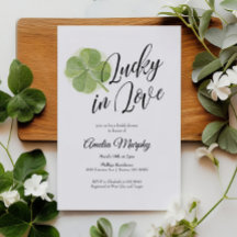 Shamrock vert Lucky en Fête des mariées d'amour