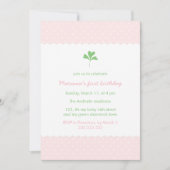 Invitation Shamrock vert rose Jour de l'Saint Patrick (Devant)