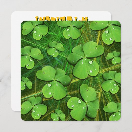 Invitation Shamrock vert St Patrick iPhone 5 Coque-Mate (Devant / Derrière)