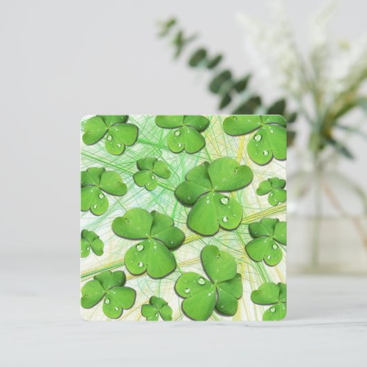 Invitation Shamrock vert St Patrick iPhone 5 Coque-Mate (Debout devant)