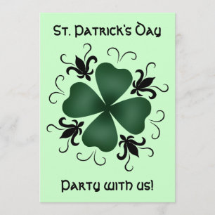 Invitation Shamrock victorien élégant