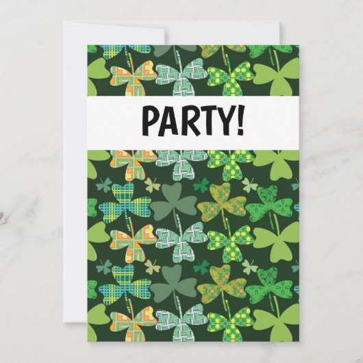 Invitation Shamrocks à motifs (Devant)