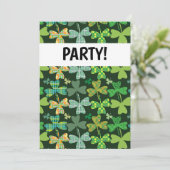 Invitation Shamrocks à motifs (Debout devant)
