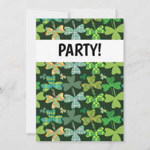 Invitation Shamrocks à motifs