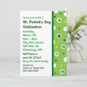 Invitation Shamrocks de la Saint-Patrick (Debout devant)