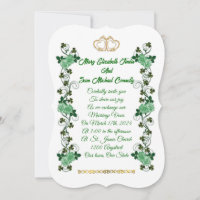 Shamrocks irlandais et roses verts