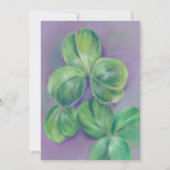 Invitation Shamrocks vertes de trèfle sur la St. Patrick's Da (Dos)