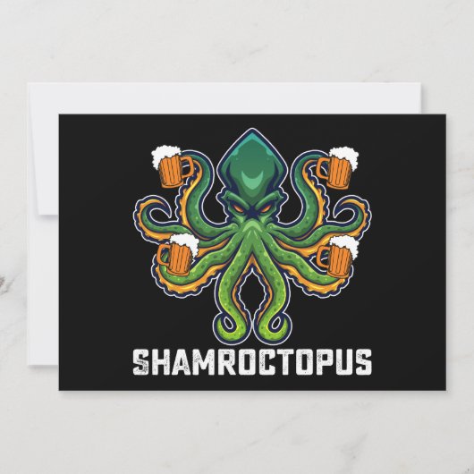 Invitation Shamroctopus Octopus Lover St Patrick's Day (Devant)
