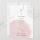 Invitation Shapes Lines Itinéraire Bachelorette Party Week-en (Dos)