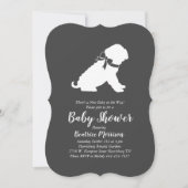 Invitation Shar-Pei Baby shower Chien Neutre Genre (Devant)