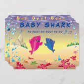 Invitation Shark 🦈 Anniversaire Bébé Ocean Party Enfants Amu (Devant / Derrière)
