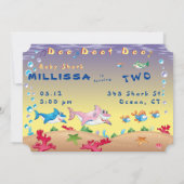 Invitation Shark 🦈 Baby Cool Fab Extraordinaire Anniversaire (Dos)