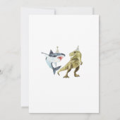 Invitation Shark & Dino 4th B'day Invite, T-rex Shark Party (Dos)