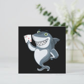 Invitation Shark Poker Player - Drôle Poker cadeau (Debout devant)