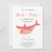 Invitation Shark Summer Party Baby Bash fête d'anniversaire (Devant)