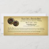 Invitation Sharon & Demetrius LINEN Las Vegas Deluxe Rouge (Dos)