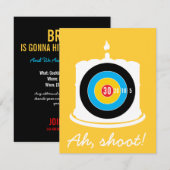 Invitation Sharpshooter 30th Birthday - Ah Shoot!Invitation (Devant / Derrière)