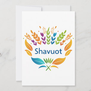 Invitation Shavuot - Symbole de Shavuot avec du blé coloré
