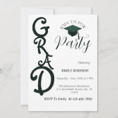 Invitation She Did It! Modern Photo Graduation Party  (Dos)