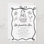 Invitation She Found Her Boo Ghost Floral  Bridal Shower  (Devant)