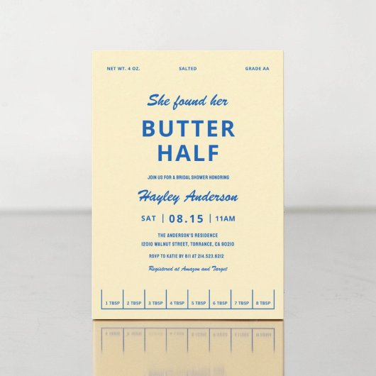 Invitation She Found Her Butter Half Bridal Shower