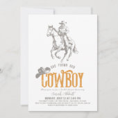 Invitation She Found Her Cowboy Orange Bridal Shower (Devant)