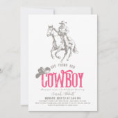 Invitation She Found Her Cowboy Pink Bridal Shower (Devant)