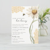 Invitation She Found Her Honey Bee Bridal Shower QR Code (Debout devant)