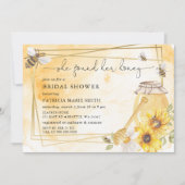 Invitation She Found Her Honey Floral Bee Bridal Shower (Devant)