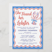Invitation She Found Her Lobster Coastal Bridal Shower (Devant)