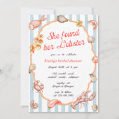 Invitation She Found Her Lobster Coastal Bridal Shower (Devant)
