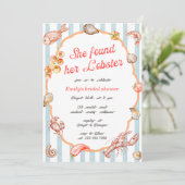 Invitation She Found Her Lobster Coastal Bridal Shower (Debout devant)