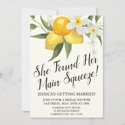 Invitation She Found Her Main Squeeze 🍋 (Devant)