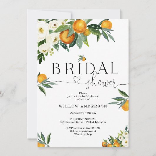 Invitation She Found Her Main Squeeze Bridal Shower  (Devant)