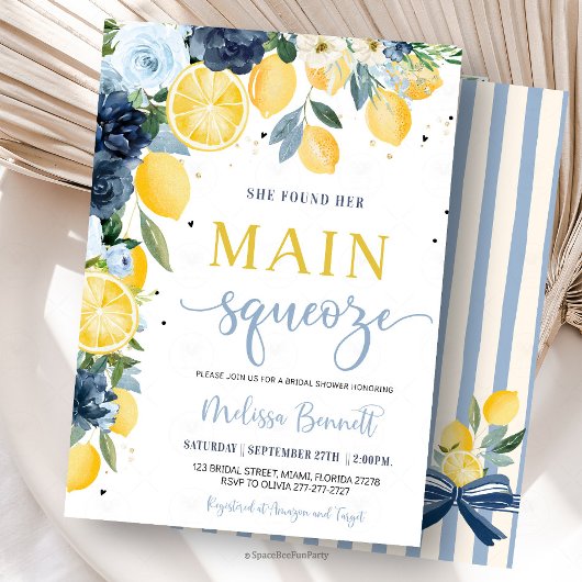 Invitation She Found Her Main Squeeze Lemon Bridal Shower 