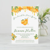 Invitation She Found Her Main Squeeze Orange Bridal Shower (Debout devant)