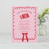 Invitation She Found Her Perfect Match Doodle Bridal Shower  (Debout devant)