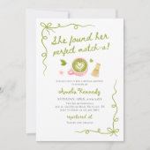 Invitation She Found Her Perfect Matcha Green Bridal Shower (Devant)