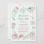 Invitation She Found Her Perfect Matcha Stripes Bridal Shower (Devant)