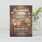 Invitation She is fresh off the market rustic bridal shower (Debout devant)