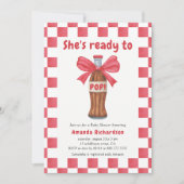 Invitation She is Ready to Pop Soda Bottle Baby Shower (Devant)