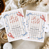 Invitation She’s a Catch Costal Lobster Bridal Shower 