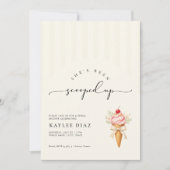 Invitation She’s Been Scooped Up Ice Cream Bridal Shower (Devant)