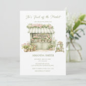 Invitation She’s Fresh Off The Market Sage Bridal Shower (Debout devant)