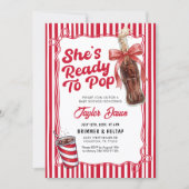 Invitation She’s Ready to Pop Cola Bottle Baby Shower  (Devant)
