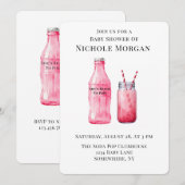 Invitation She’s Ready To Pop Girl Baby Shower (Devant / Derrière)