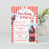 Invitation She’s Ready to Pop Soda Baby Shower (Debout devant)